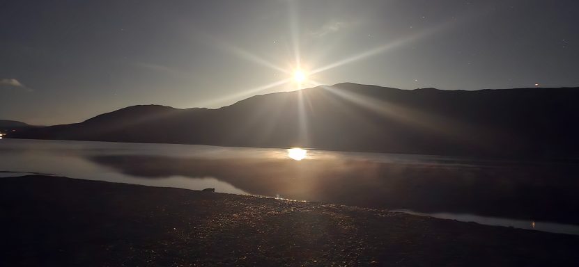 Moon over Coniston Water